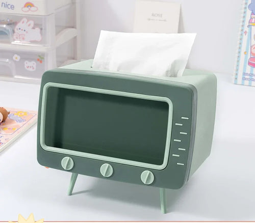 Cute Multifunction Tissue Box Holder Square for Home Kawaii Desktop