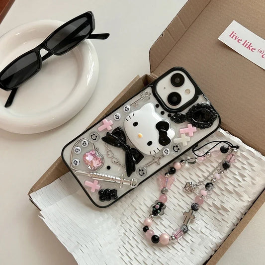 3D Sanrio Y2K Hello Kitty Transparent Phone Case