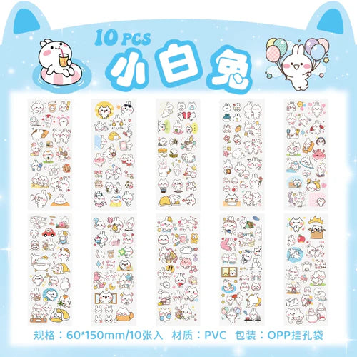 sticker features charming frog designs