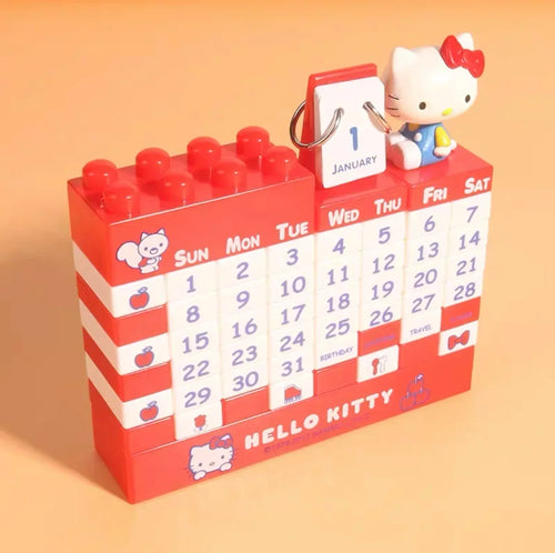 Hello Kittys Creative Assembly Block Building Calendar Set Cute