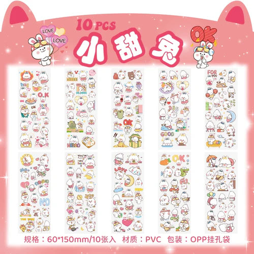 sticker features charming frog designs