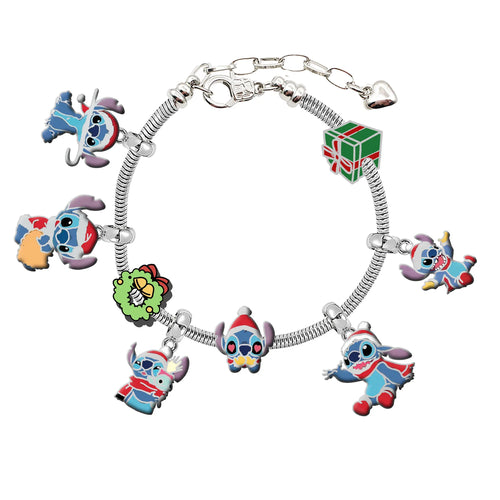 New Stitch Mickey Christmas Advent Calendar Bracelets 24 Days Xmas