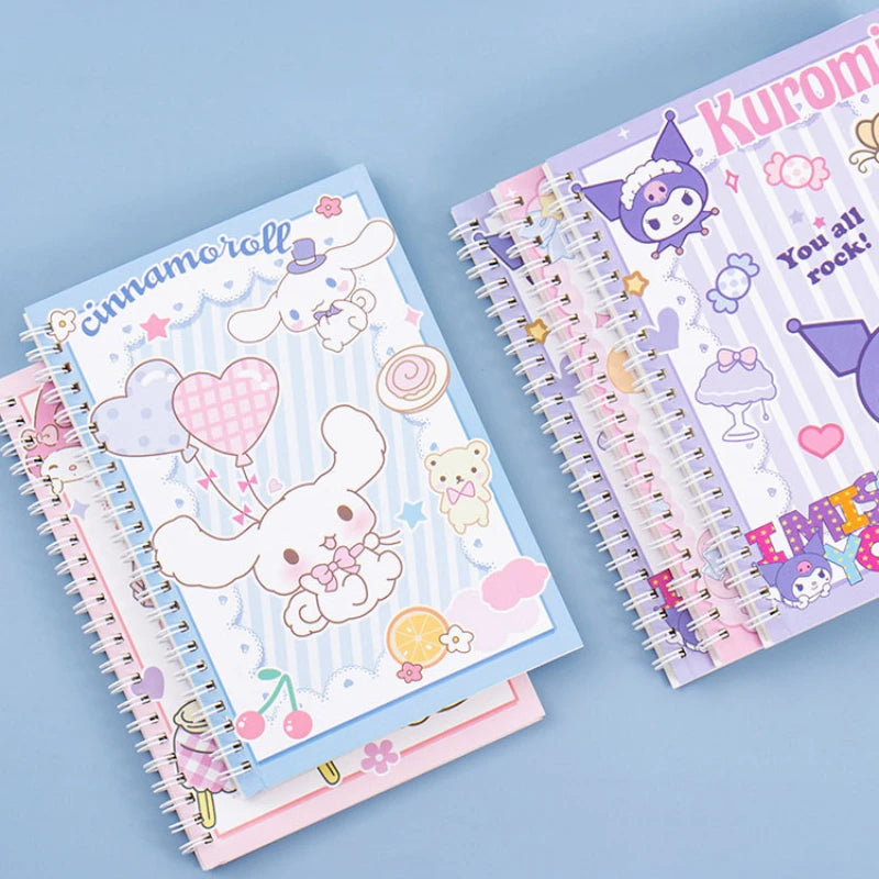 Kawaii Sanrio Kuromi Coil Notebook A5 Notebook Exercise Book Girls