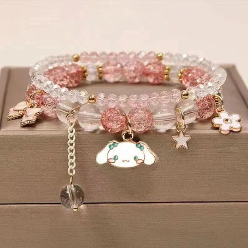 Sanrio Kuromi My Melody Bracelet Cinnamon Roll Crystal