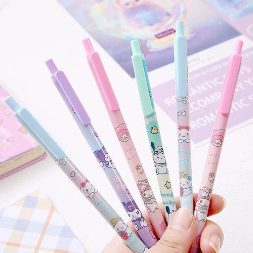 Sanrio Cartoon Mechanical Pencil 12pcs Kuromi Melody Pochacco Movable