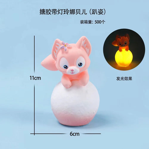 Small Kuromi Cinnamoroll Melody Night Light Figures Glowing Toy