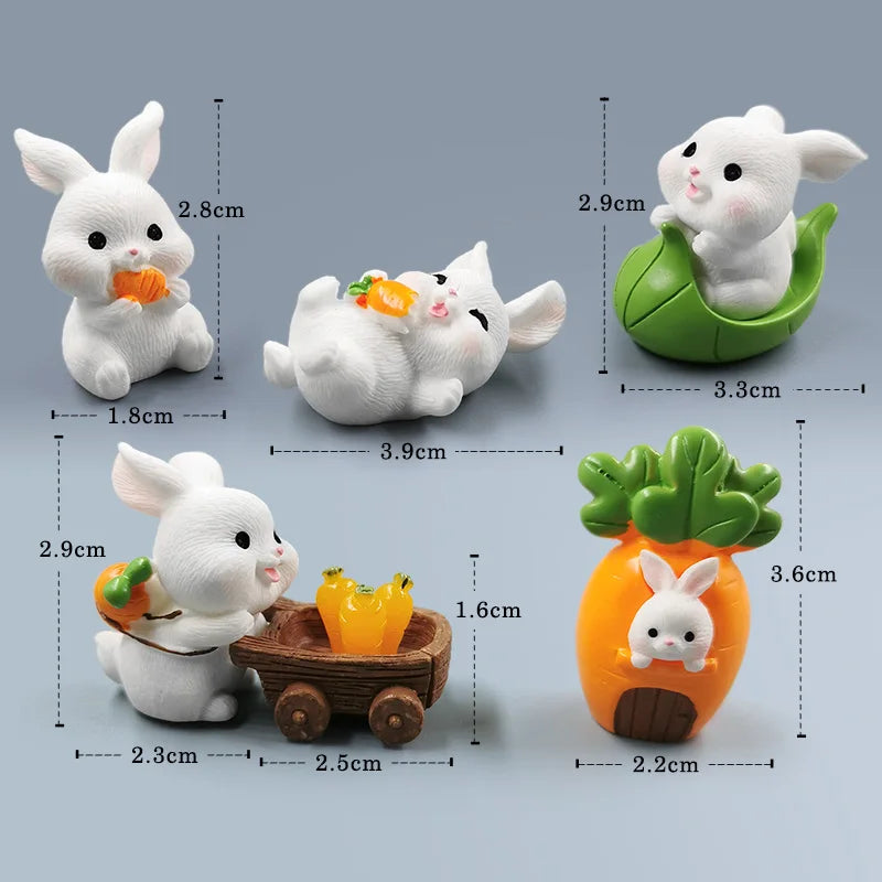 Hot Easter Christmas Rabbit Figurine Home Kawaii Room