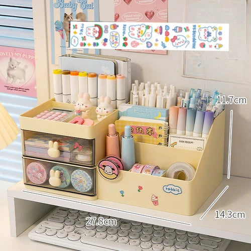 Multifunctional Kawaii Pen Holder Organizer Desktop Stationery Pencil