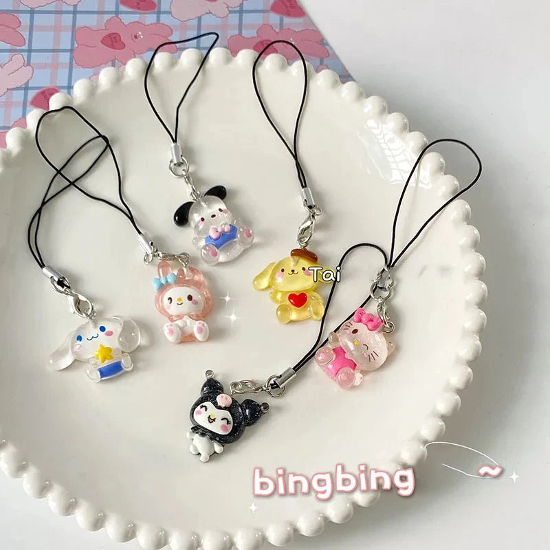 Sanrio Anime My Melody Bag Keychain Cartoon Cinnamonroll Hello Kitty