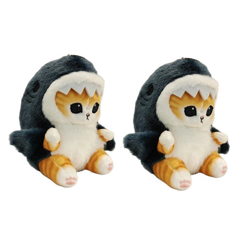 Hot Cute Shark Cat Fried Shrimp Cat Plush Doll Pendant Doll Beautiful