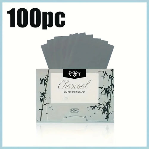 100 Pieces Facial Oil Blotting Paper - Natural Green Tea, Suitable for