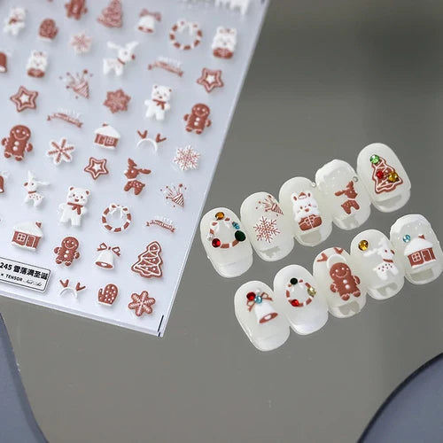 1pc 5D Jelly Strawberry Nail Art Stickers