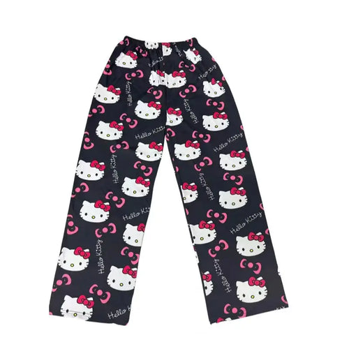 Hello Kitty Spider-man Cotton Loose Ladies Pajama Pants Pyjama