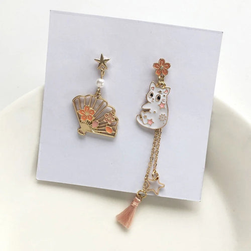 Lovely Cat Drop Earrings