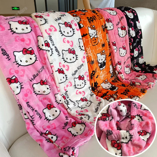 Sanrio Christmas Hello Kitty Pajamas Halloween Flannel Fashion