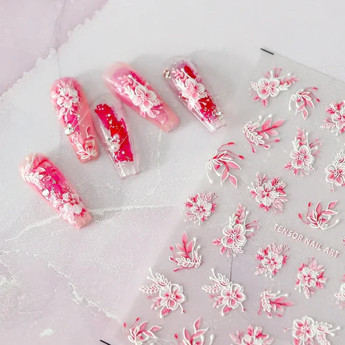 1pc 5D Jelly Strawberry Nail Art Stickers