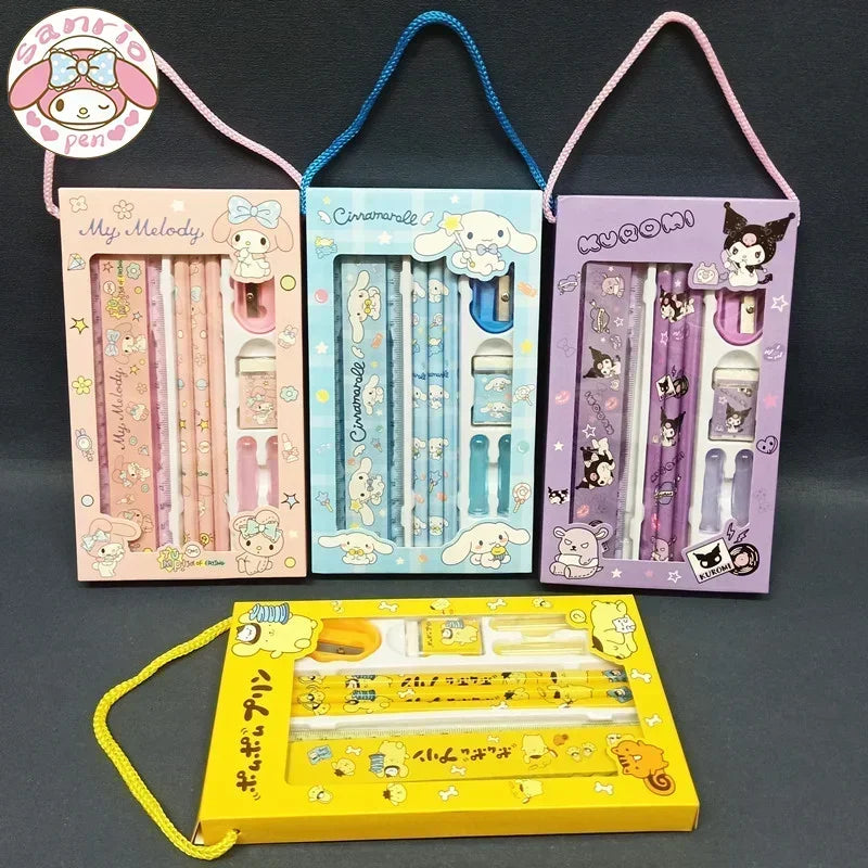 adorable sanrio 2pcs stationery set featuring beloved characters