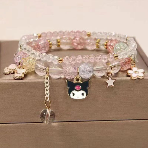 Sanrio Kuromi My Melody Bracelet Cinnamon Roll Crystal