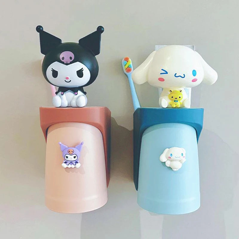 Sanrio Kawaii Cinnamoroll Kuromi Pochacoo Washing Cup Holder