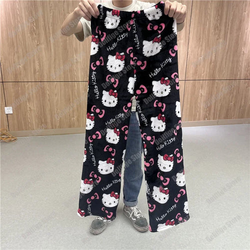 Sanrio Christmas Hello Kitty Pajamas Halloween Flannel Fashion