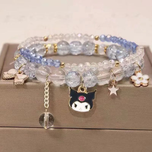 Sanrio Kuromi My Melody Bracelet Cinnamon Roll Crystal