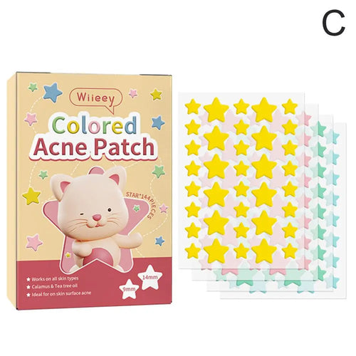 144PCS Star Pimple Patch Acne Colorful Invisible Acne Removal Skin