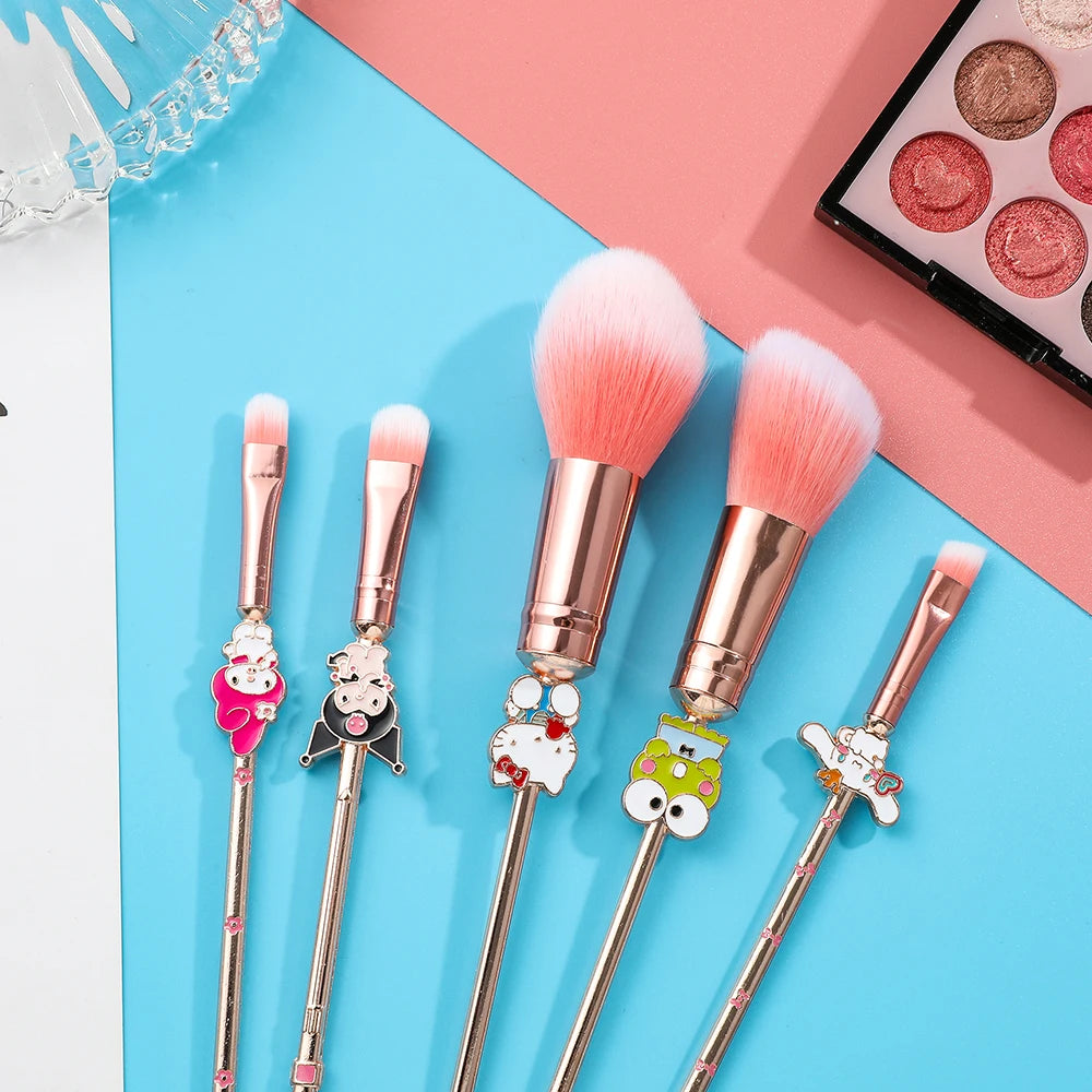 5pcs/set Cartoon Kuromi Makeup Brush Set