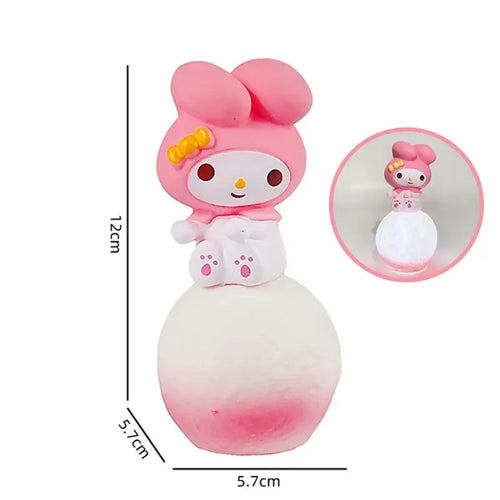 Small Kuromi Cinnamoroll Melody Night Light Figures Glowing Toy