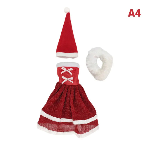 Kawaii Christmas Elf Doll Snowman Gingerbread Man Clothes Cook Hat