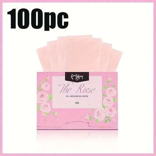 100 Pieces Facial Oil Blotting Paper - Natural Green Tea, Suitable for