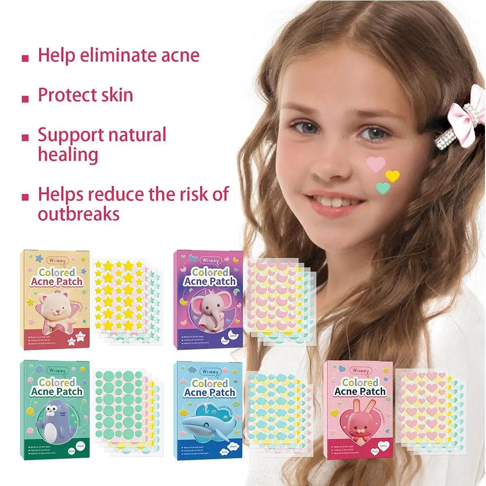 144PCS Star Pimple Patch Acne Colorful Invisible Acne Removal Skin