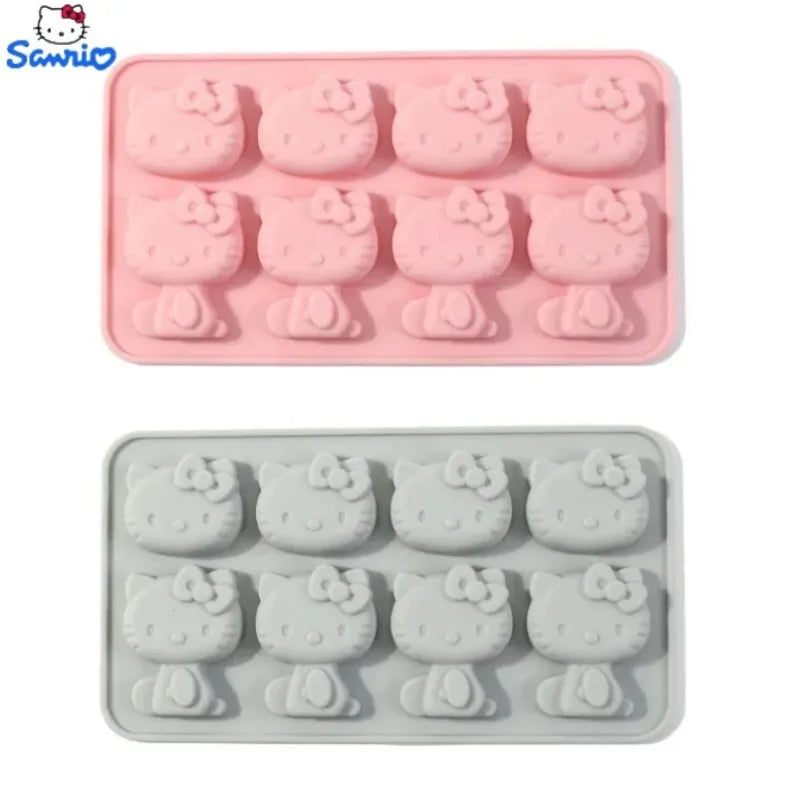 Kawaii Hello Kitty Ice Tray Silicone Mold Sanrio Cute Kuromi DIY