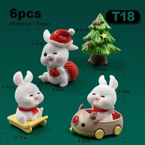 Hot Easter Christmas Rabbit Figurine Home Kawaii Room