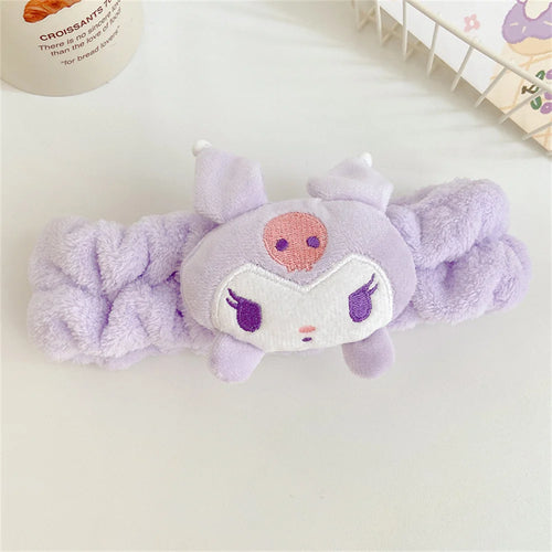 Sanrio Headband Kawaii Cinnamoroll Kuromi Melody Kitty Plush Bow