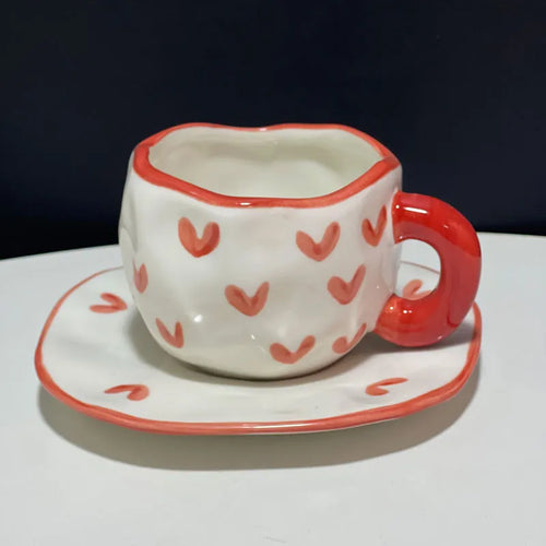 Cute Ceramic Mugs Handmade Flower