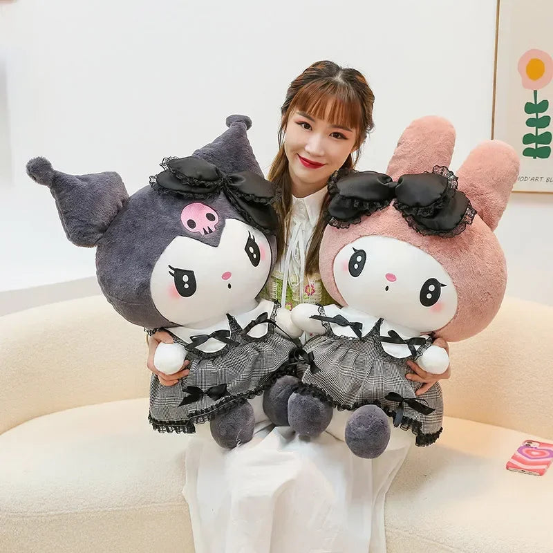 60cm Sanrio Kuromi My Melody Plush Stuffed Dolls Kawaii Cartoon Sofa