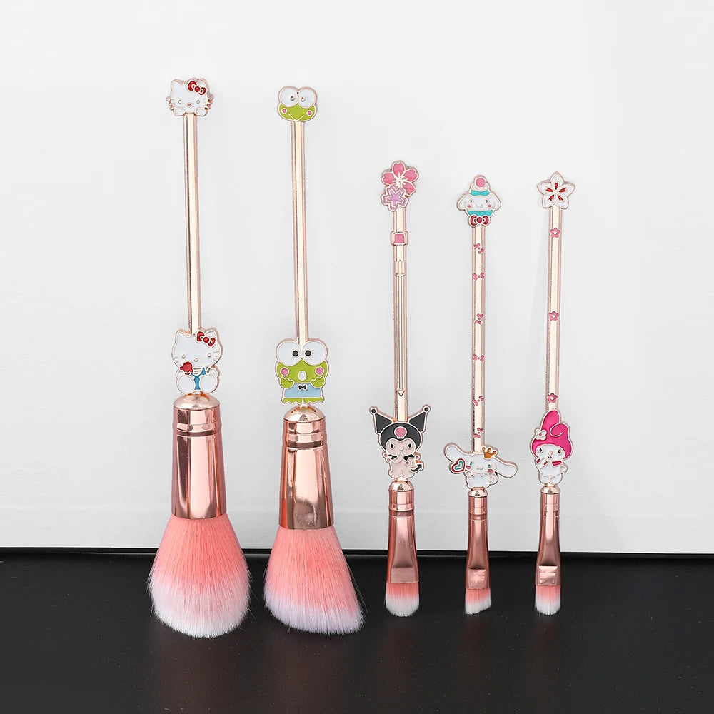 5pcs/set Cartoon Kuromi Makeup Brush Set