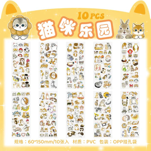 sticker features charming frog designs