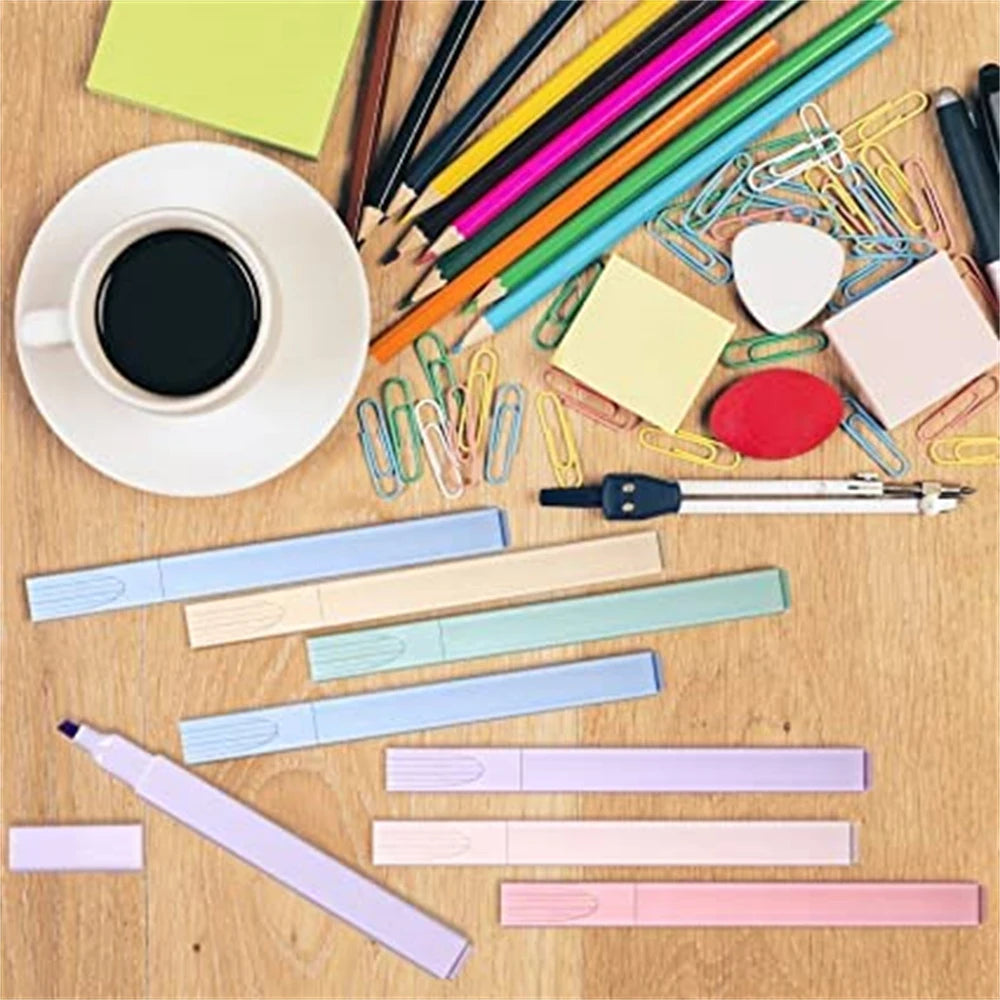 6pcs/set Pastel Color Highlighter Kawaii Stationery Color Marker