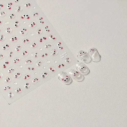 1pc 5D Jelly Strawberry Nail Art Stickers