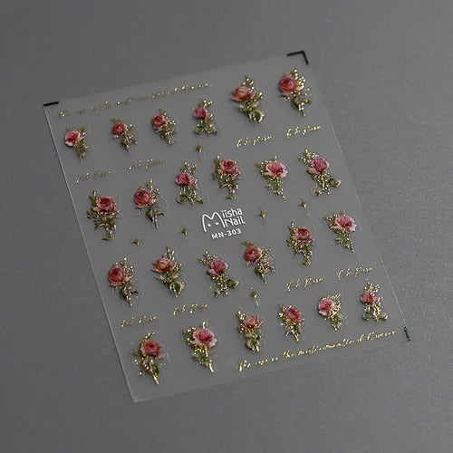 1pc 5D Jelly Strawberry Nail Art Stickers