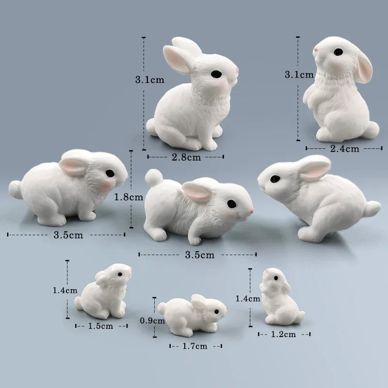 Hot Easter Christmas Rabbit Figurine Home Kawaii Room