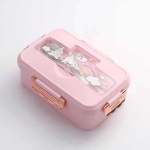 Bento Lunch Box for Kids Girls Cartoon Students Kawaii Cute Dinosaur