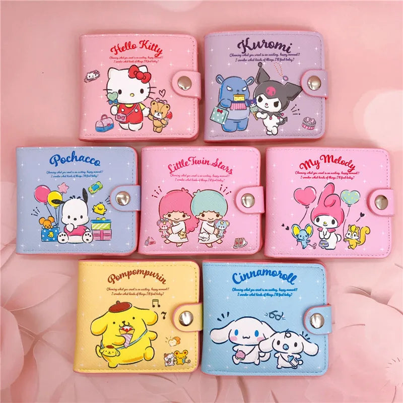 Kawaii Sanrio Pu Casual Money Bag Hello Kitty Cinnamoroll My Melody