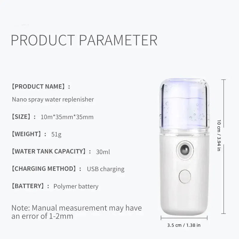 USB Charging Nano Spray Moisturizing Instrument Facial Moisturizing