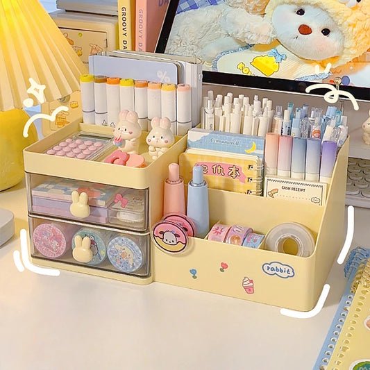 Multifunctional Kawaii Pen Holder Organizer Desktop Stationery Pencil