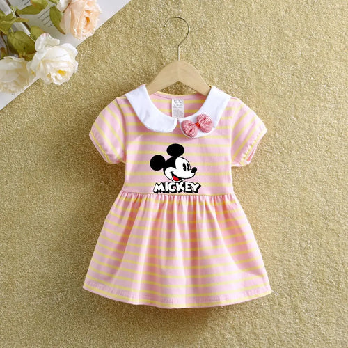 Children Dress Summer Baby Girl Cartoon Hello Kitty Doll Collar