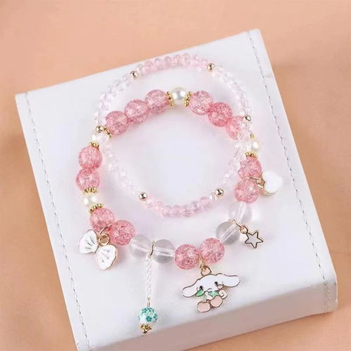 Sanrio Kuromi My Melody Bracelet Cinnamon Roll Crystal