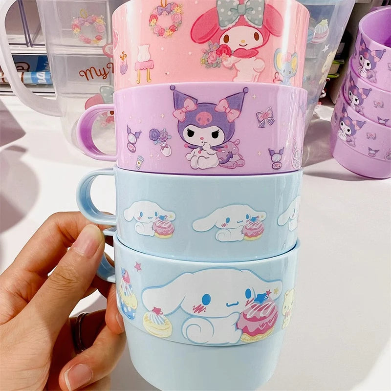 5Pcs Sanrio Water Bottle Kuromi Cinnamoroll Kawaii Cartoon Family