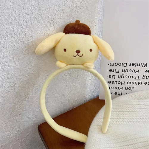 Sanrio Headband Kawaii Cinnamoroll Kuromi Melody Kitty Plush Bow